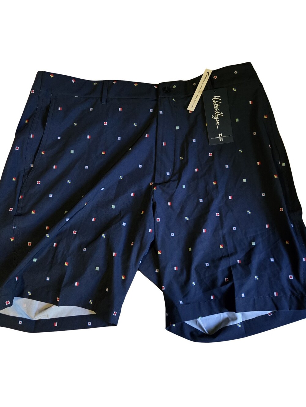 Walter Hagen P11 Navy Micro-Print Golf Shorts Mens 40